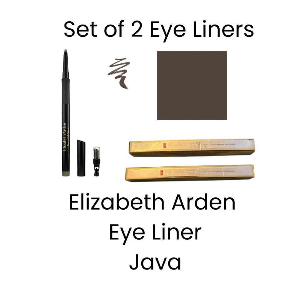 Set of 2 Elizabeth Arden 03 JAVA Beautiful Color Precision Glide Eyeliner